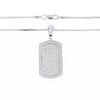 Cubic Zirconia Dog Tag Necklace