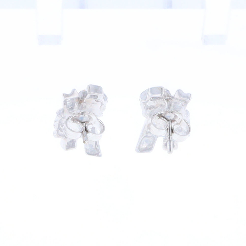 Bypass Crossover Diamond Stud Earrings