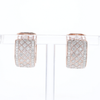 Checkered Wide Hinge Hoop Earrings