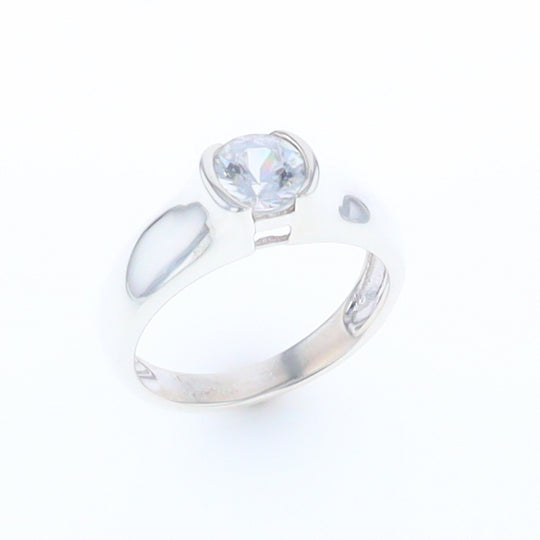 Cubic Zirconia Solitaire Ring