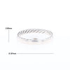 Sterling Silver Rope Decal Band