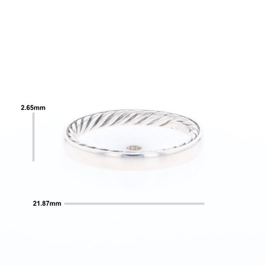 Sterling Silver Rope Decal Band