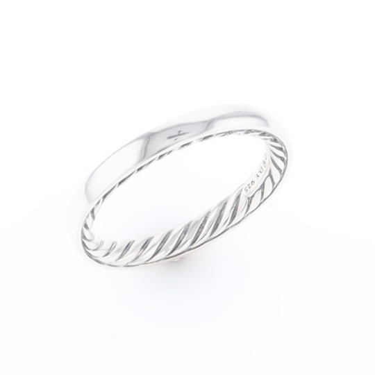 Sterling Silver Rope Decal Band