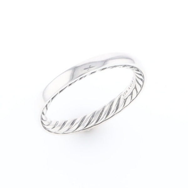 Sterling Silver Rope Decal Band