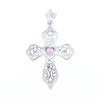 Heart Amethyst Cross Pendant