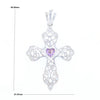 Heart Amethyst Cross Pendant