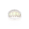 Peridot and CZ Cocktail Ring