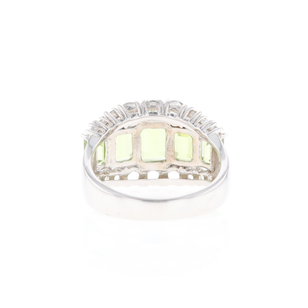 Peridot and CZ Cocktail Ring