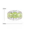 Peridot and CZ Cocktail Ring