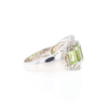 Peridot and CZ Cocktail Ring