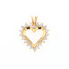 Open Heart Diamond Halo Pendant