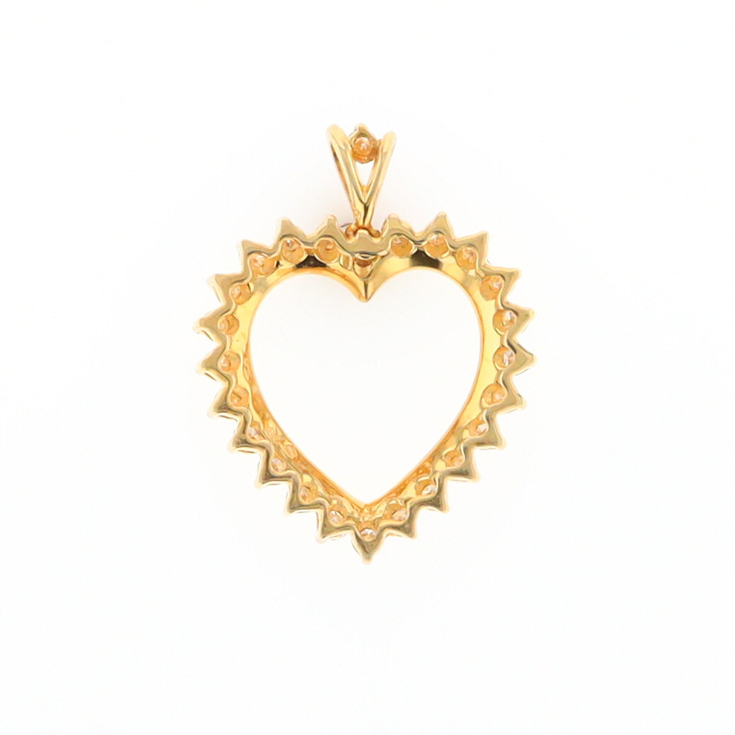 Diamond Halo Heart Pendant