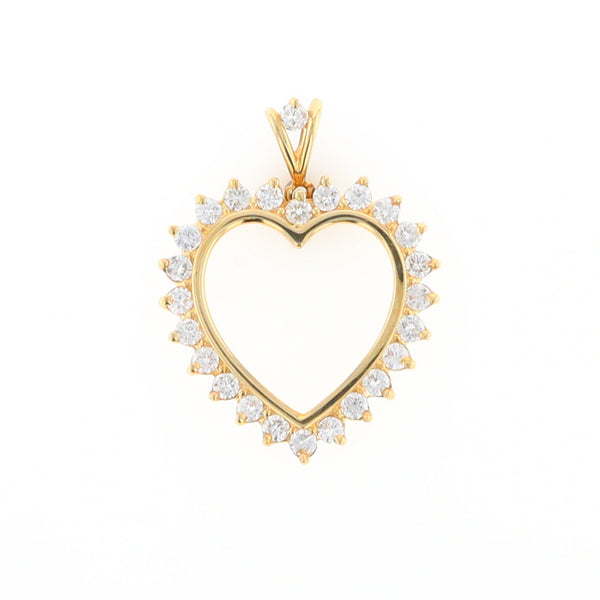 Diamond Halo Heart Pendant