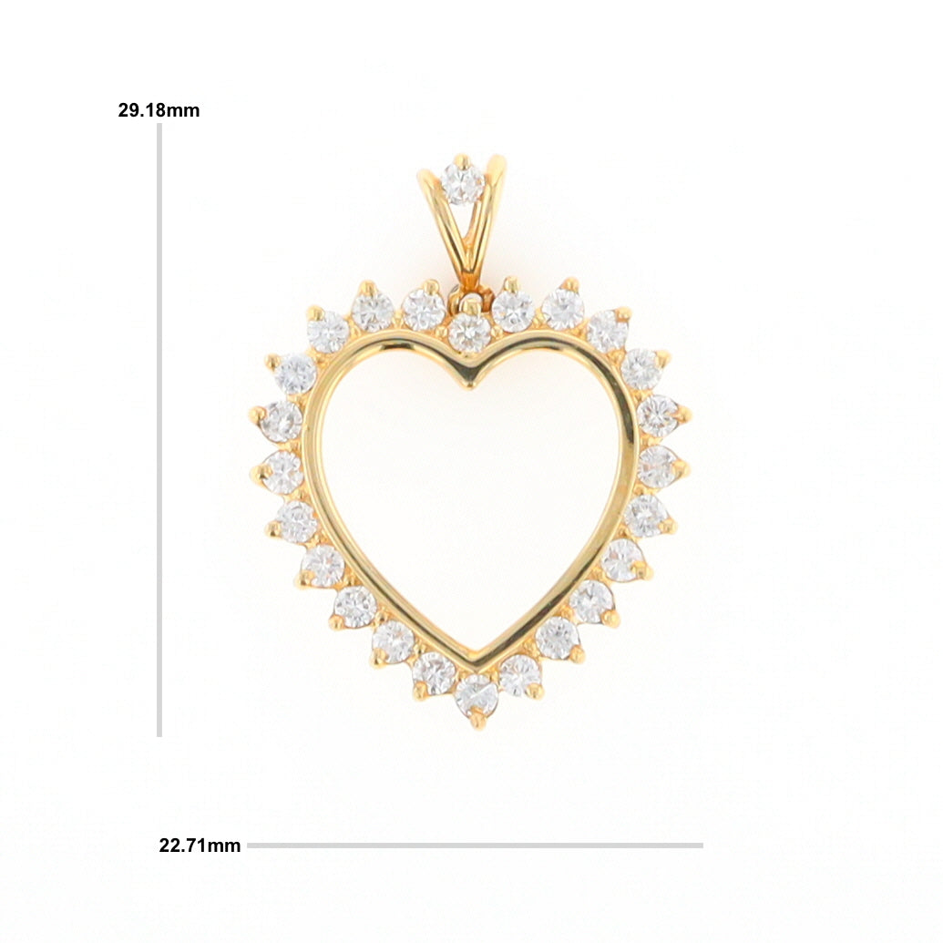 Diamond Halo Heart Pendant