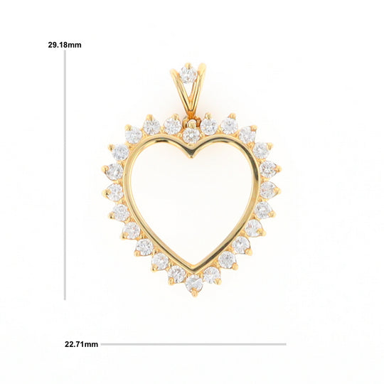 Diamond Halo Heart Pendant