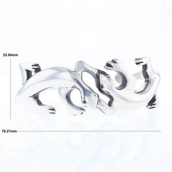 Sterling Silver Lizard Cuff Bracelet