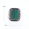 Native Rectangle Malachite Ring