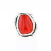 Native Oval Coral Free Form Ring