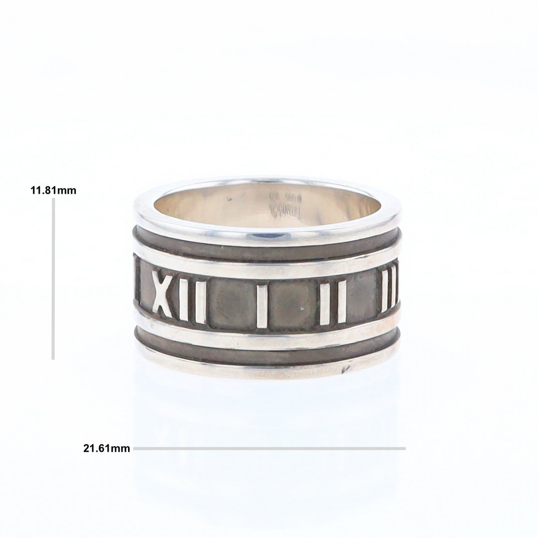 Tiffany & Co Sterling Silver Roman Numerals Ring