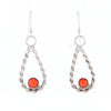 Native American Tear Drop Twist Coral Earrings