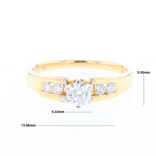 Diamond Engagement Ring with Channel Set Accents