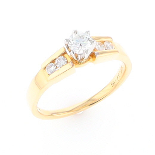 Diamond Engagement Ring with Channel Set Accents