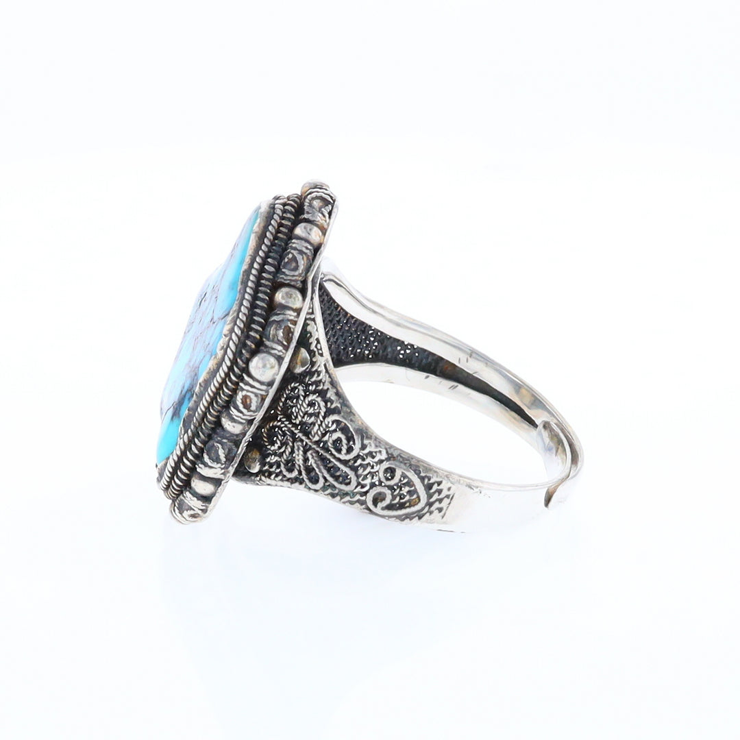 Adjustable Star Shaped Turquoise Ring