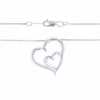 Double Heart Diamond Necklace