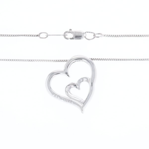 Double Heart Diamond Necklace