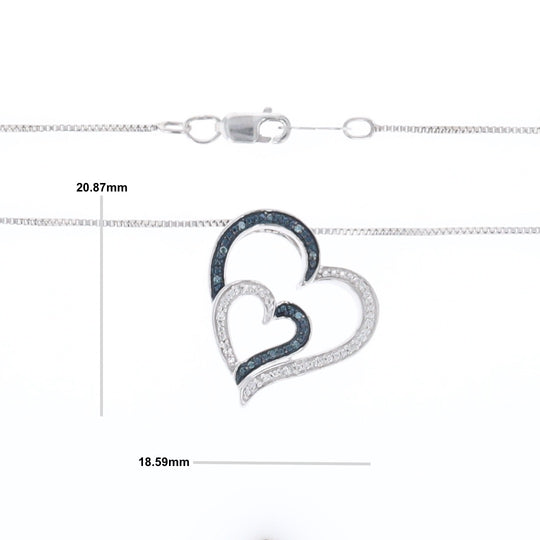 Double Heart Diamond Necklace