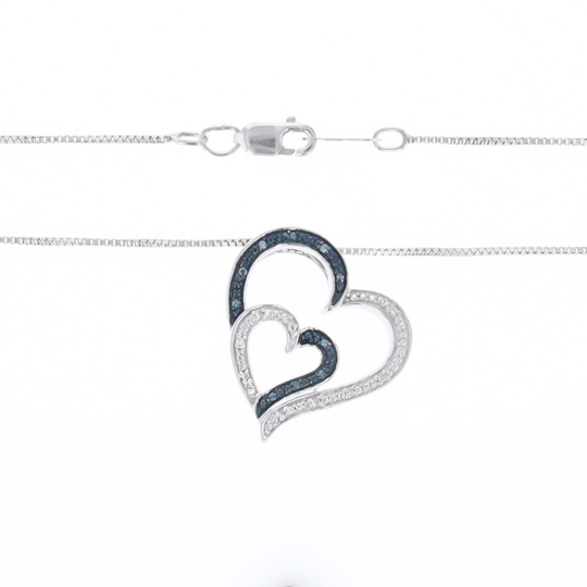 Double Heart Diamond Necklace