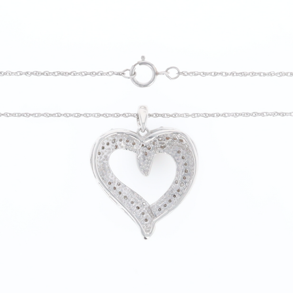 Frosted Diamond Heart Necklace