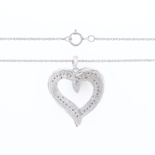 Frosted Diamond Heart Necklace