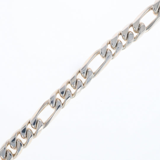 Sterling Silver Wide Figaro Bracelet