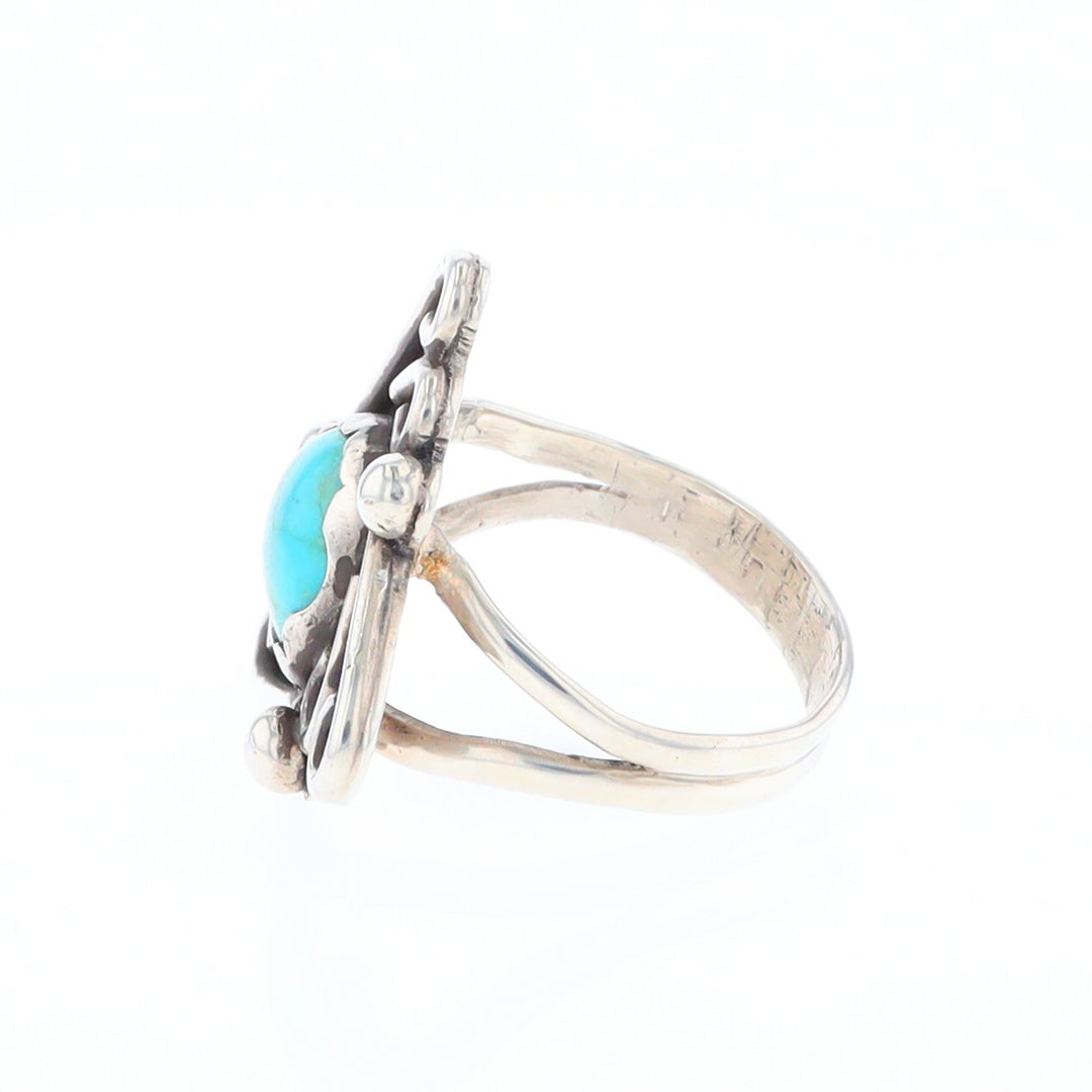 Triangle Design Turquoise Ring
