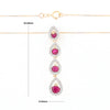 Ruby Drop Necklace with Pear Shaped Diamond Halos