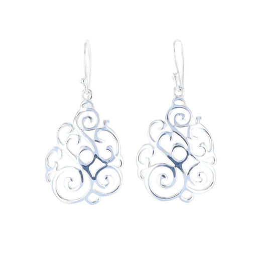 Drop Dangle Swirl Fishhook Earrings