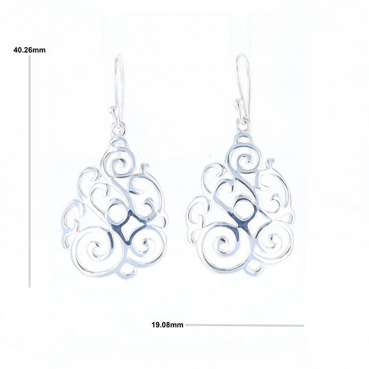 Drop Dangle Swirl Fishhook Earrings