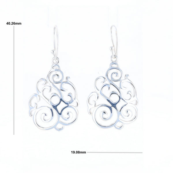 Drop Dangle Swirl Fishhook Earrings