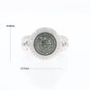 Green Diamond Braided Cluster Ring