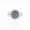 Green Diamond Braided Cluster Ring