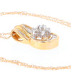 Gold Slide and Flower Diamond Pendant