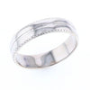 White Gold Cross Hatch Design Wedding Band