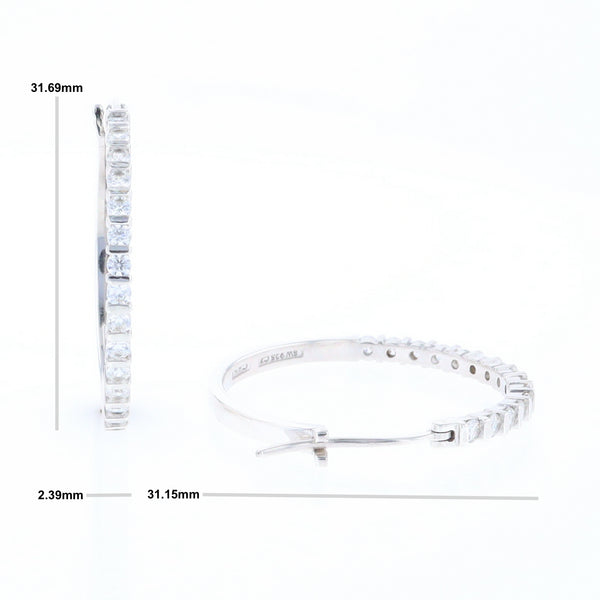 Cubic Zirconia Hoop Earrings