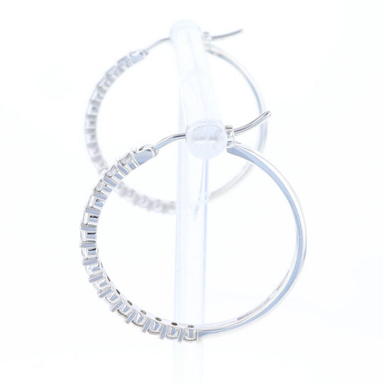 Cubic Zirconia Hoop Earrings