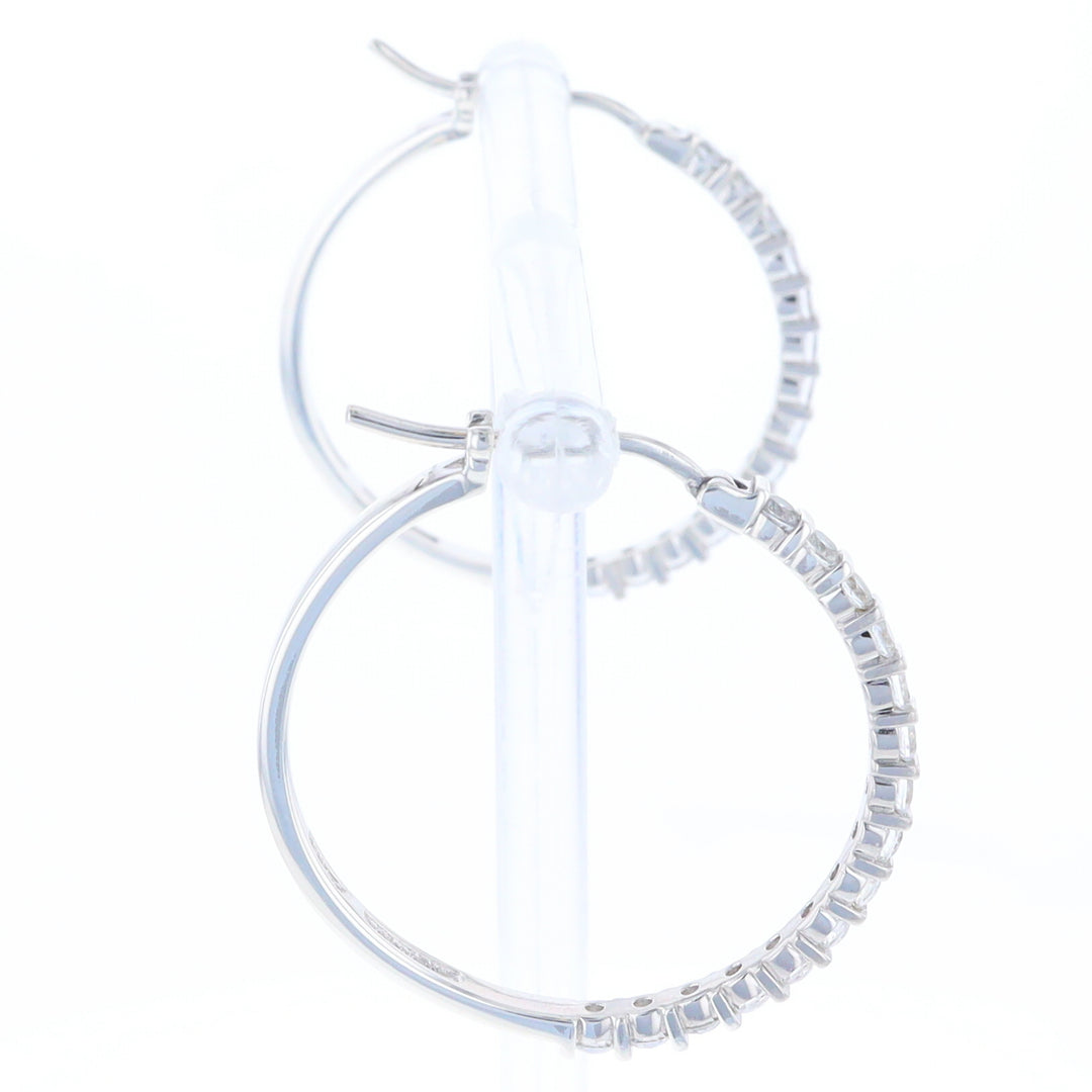 Cubic Zirconia Hoop Earrings