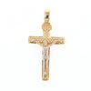 Two Tone Gold Crucifix Pendant