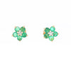 Emerald Flower Stud Earrings