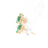 Emerald Flower Stud Earrings