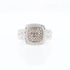 Champaign Diamond Square Braided Cluster Band
